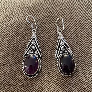 Sterling Silver Amethyst Earrings
